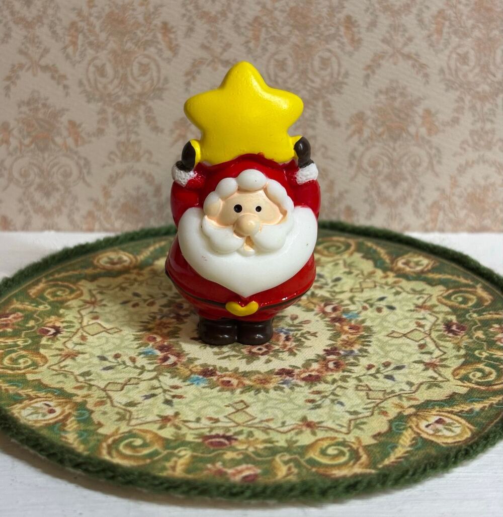 Christmas Santa Claus Star above Head Cake Topper